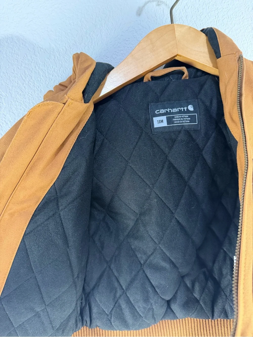 Carhartt Canvas Insulated Hooded Active Jacket Sz 18 months